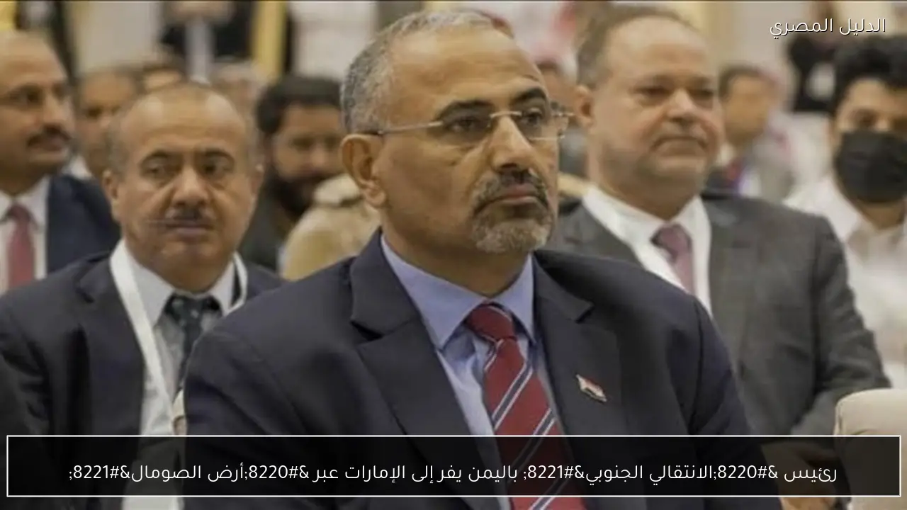 رئيس “الانتقالي الجنوبي” باليمن يفر إلى الإمارات عبر “أرض الصومال”
