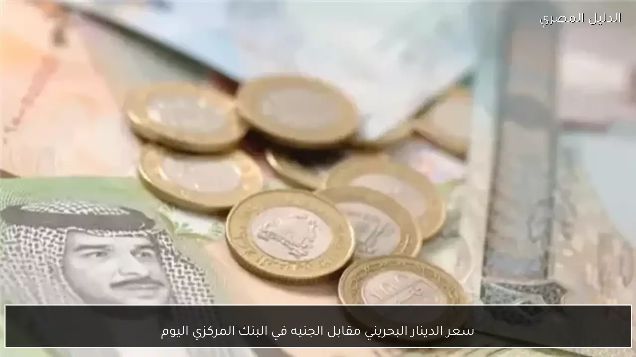 سعر الدينار البحريني مقابل الجنيه في البنك المركزي اليوم