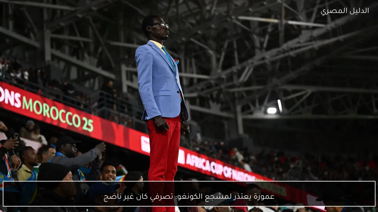 عمورة يعتذر لمشجع الكونغو: تصرفي كان غير ناضج