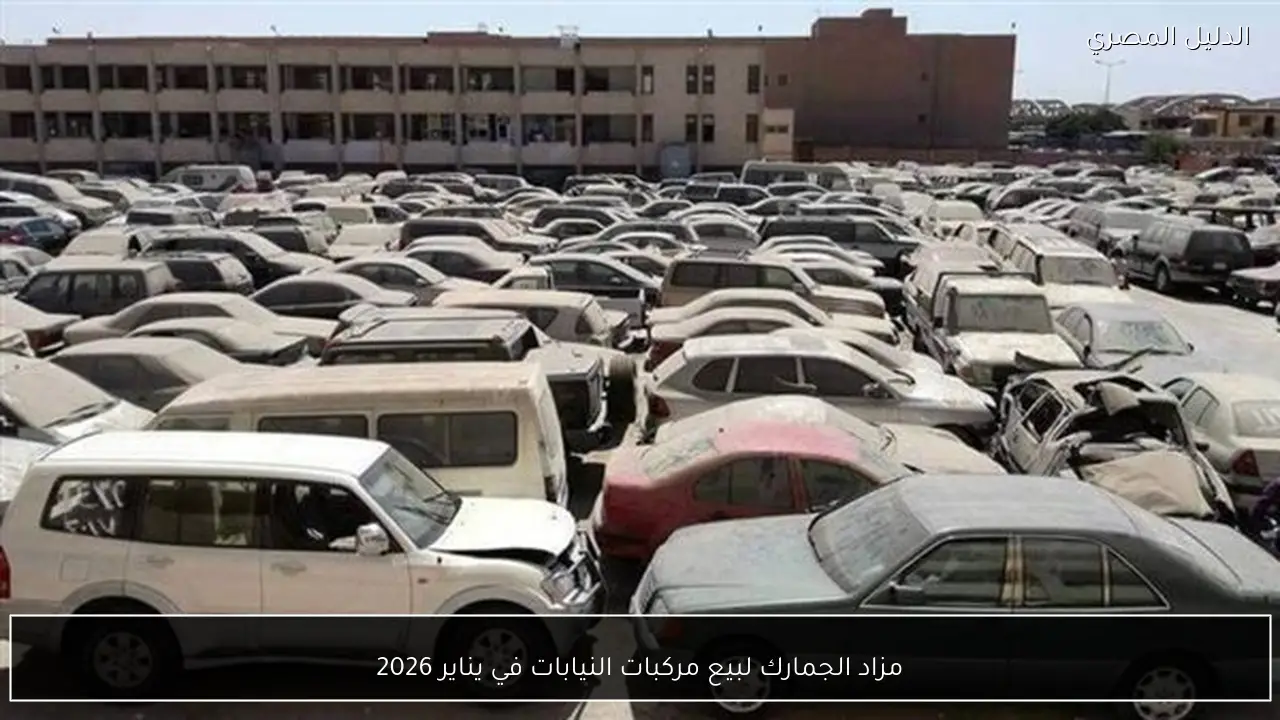 مزاد الجمارك لبيع مركبات النيابات في يناير 2026