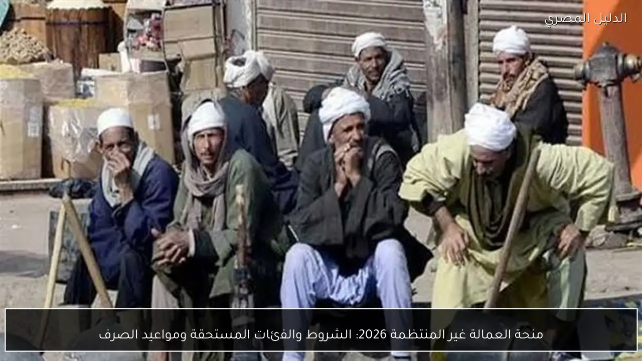 منحة العمالة غير المنتظمة 2026: الشروط والفئات المستحقة ومواعيد الصرف