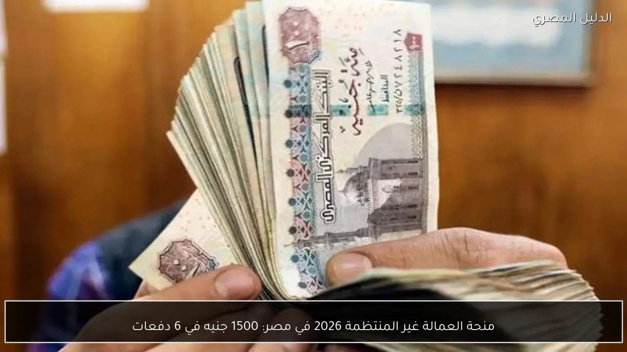 منحة العمالة غير المنتظمة 2026 في مصر: 1500 جنيه في 6 دفعات