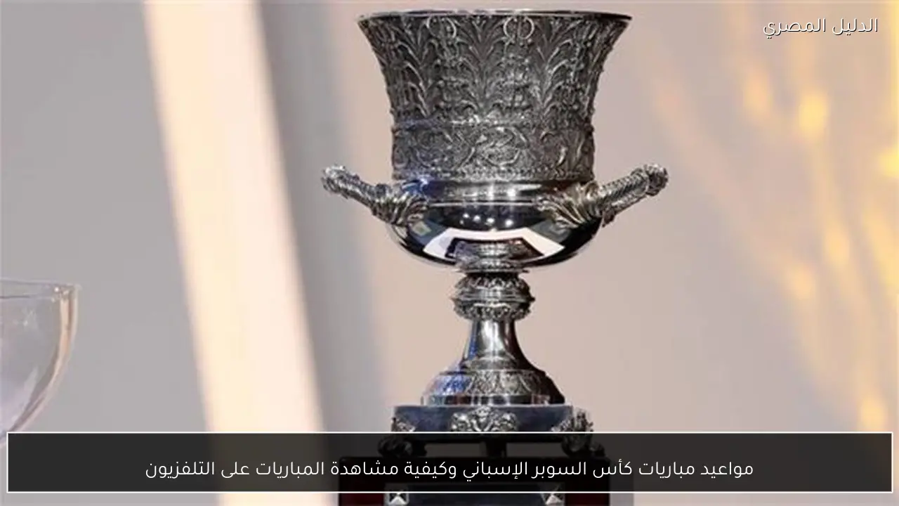 مواعيد مباريات كأس السوبر الإسباني وكيفية مشاهدة المباريات على التلفزيون