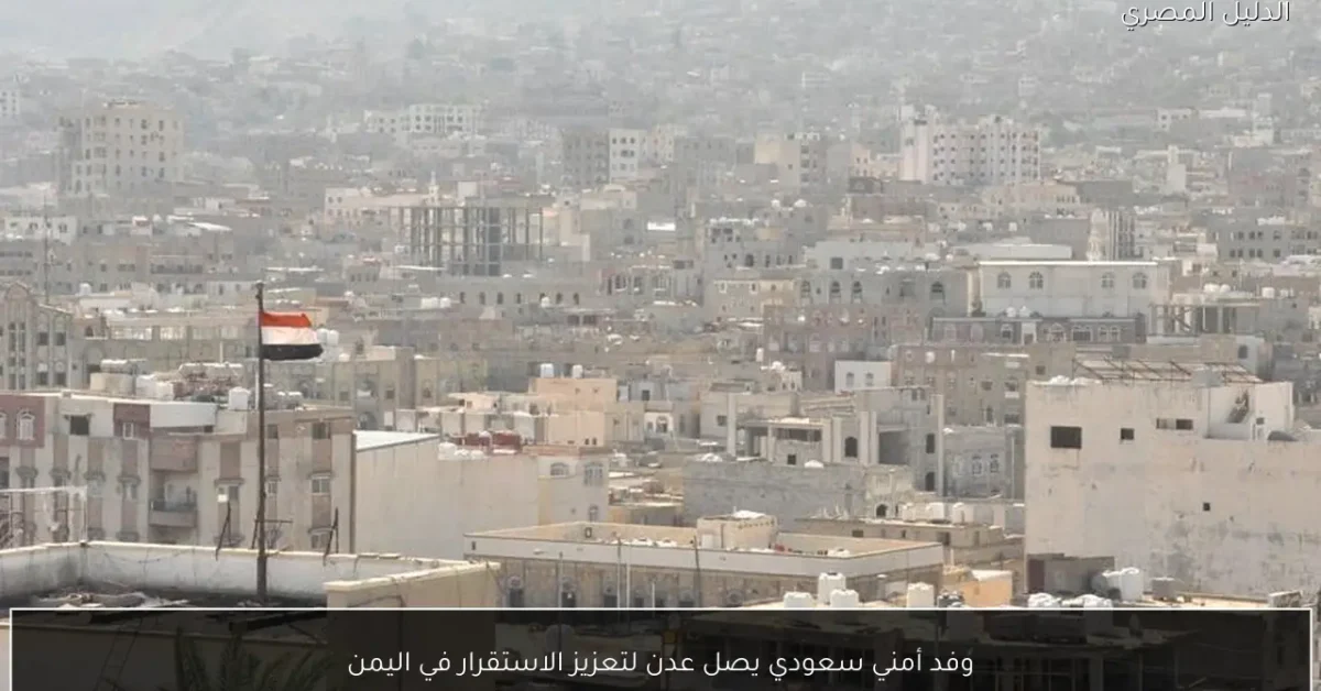 وفد أمني سعودي يصل عدن لتعزيز الاستقرار في اليمن